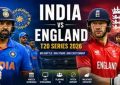 India vs England T20 2026 match preview featuring Indian and England cricket players with live streaming, schedule, live score, and match updates.