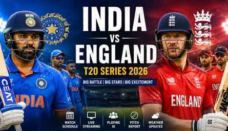 India vs England T20 2026 match preview featuring Indian and England cricket players with live streaming, schedule, live score, and match updates.