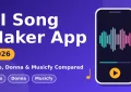 AI song maker app on a smartphone