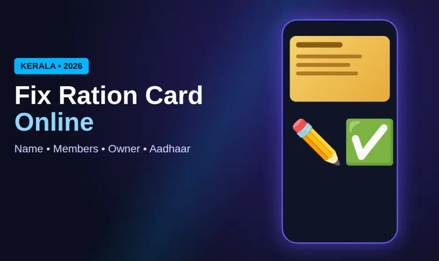 Ration Card Correction Kerala Online: Fix Your Card From Home